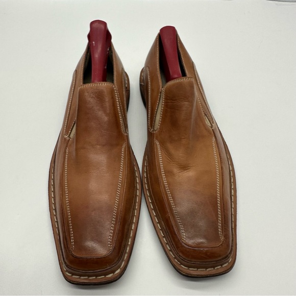 Gordon Rush Ronin Mens 8 Loafers Leather Slip On Dress Shoes Casual Square Toe - Picture 5 of 12